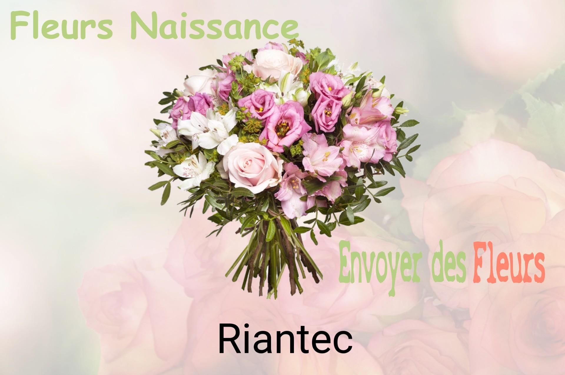 Bouquet de fleurs de naissance livré à Riantec